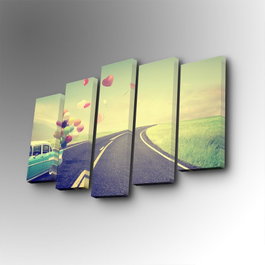 Wallity Cuadro Decorativo en Lienzo 5 Piezas 5PUC-126 Multicolor